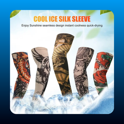 Nylon Cooling Temporary Tattoo Arm Sleeves Cover (5 Pack)