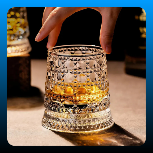 Luxury 360° Spinning Crystal Glass
