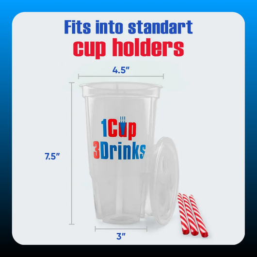 3-Compartment 24oz Cup