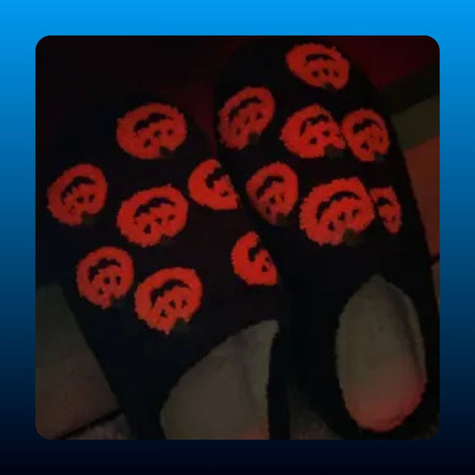 Pumpkin Plush House Slippers