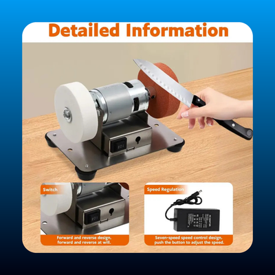 96W Mini Bench Grinder with 2 Wheels