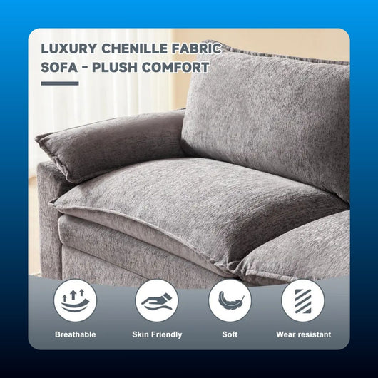 Modular Sectional Sofa with Ottoman