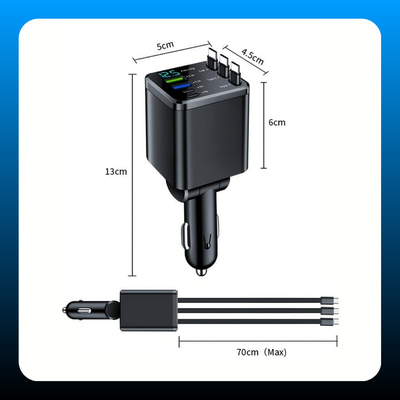 7-in1 Smart Universal Fast Retractable Car Charger