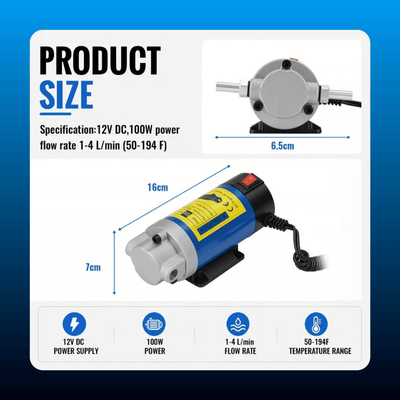 12V Self-Priming Oil Extractor Pump Unit