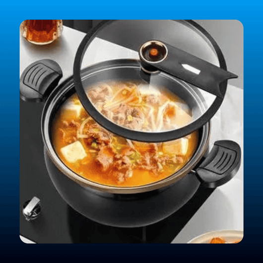 Locking Lid Stock Pot with Glass Cover