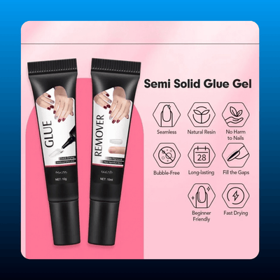 Semi-Solid Nail Glue with Remover