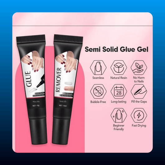 Semi-Solid Nail Glue with Remover