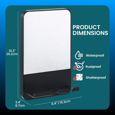 Anti-Fog with Razor Holder Shower Mirror