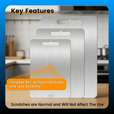 3PCS Stainless Steel Cutting Board Set