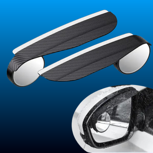 Carbon Fiber Mirror Rain Guards with Blind Spot Mirror