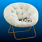 Faux Fur Folding Saucer Chair
