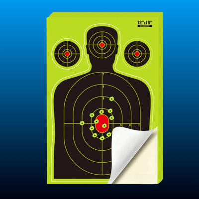 12x18 Inch Silhouette Splatter Adhesive Targets Paper (10 pack)