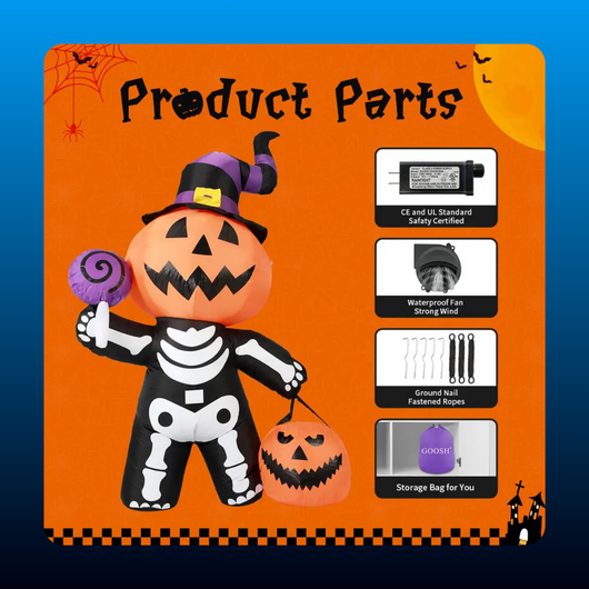 Inflatable Pumpkin Head Trick or Treater