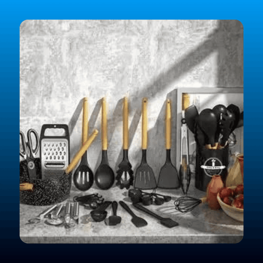 44-Piece Silicone Kitchen Utensil Set