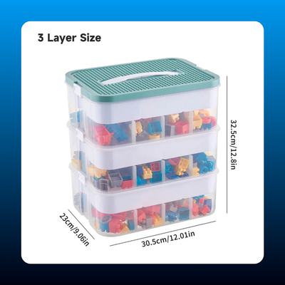 3-Layer Stackable Storage Bin with Lid