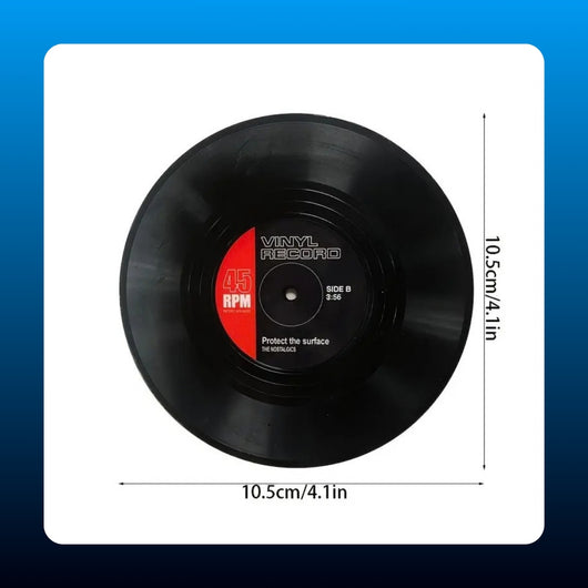 Vinyl Record Drink Coasters (6 Piece)