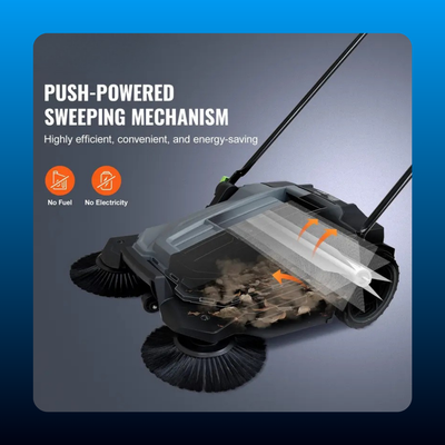 Walk Behind Manual Push Floor Sweeper