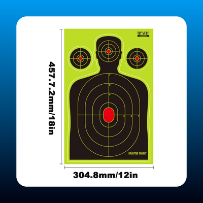 12x18 Inch Silhouette Splatter Adhesive Targets Paper (10 pack)