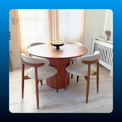 Curved Back Upholstered Dining Chair