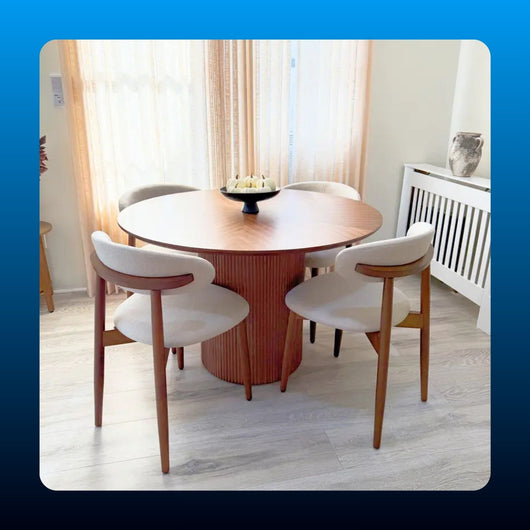 Curved Back Upholstered Dining Chair