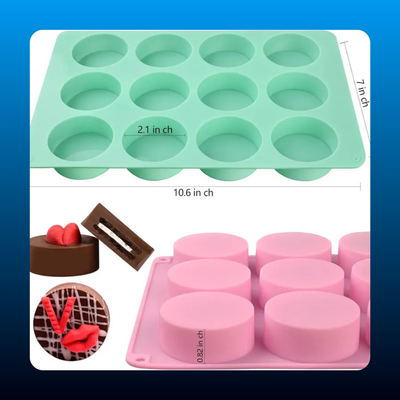 2-Pack Round Silicone Baking Molds