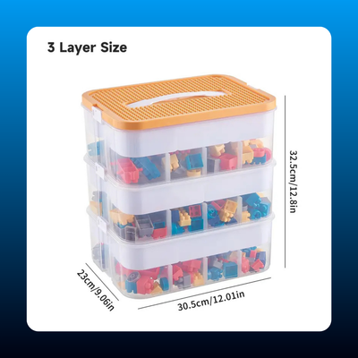 3-Layer Stackable Storage Bin with Lid