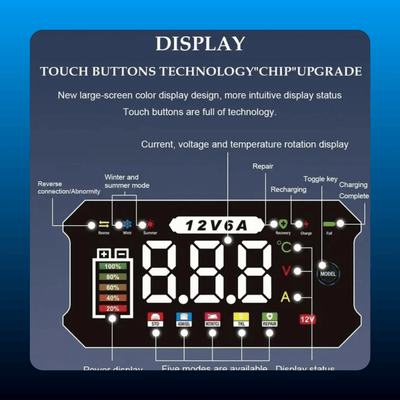 12V 6A Smart Battery Charger