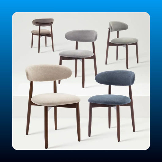 Curved Back Upholstered Dining Chair