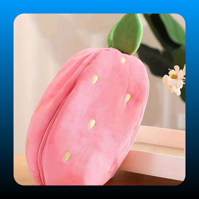 Reversible Strawberry Bunny Plush Toy