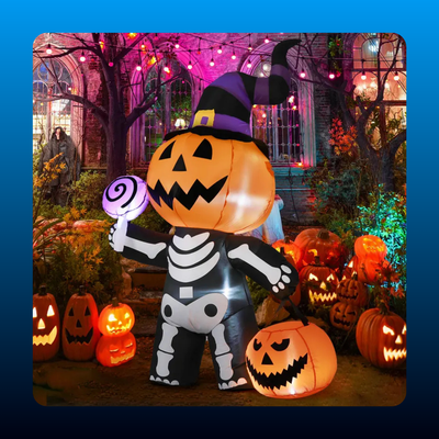 Inflatable Pumpkin Head Trick or Treater