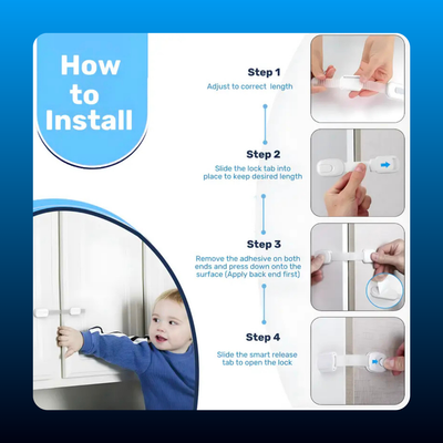 Adhesive Child Safety Strap Locks