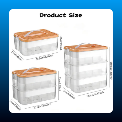3-Layer Stackable Storage Bin with Lid