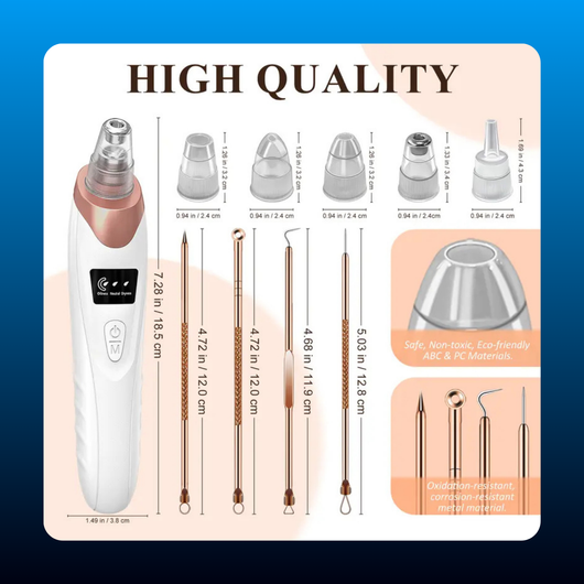 Rechargeable Pore Vacuum with Attachments
