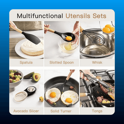 44-Piece Silicone Kitchen Utensil Set