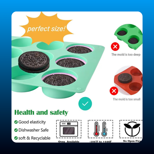 2-Pack Round Silicone Baking Molds