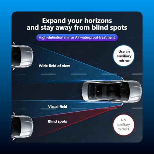 Carbon Fiber Mirror Rain Guards with Blind Spot Mirror