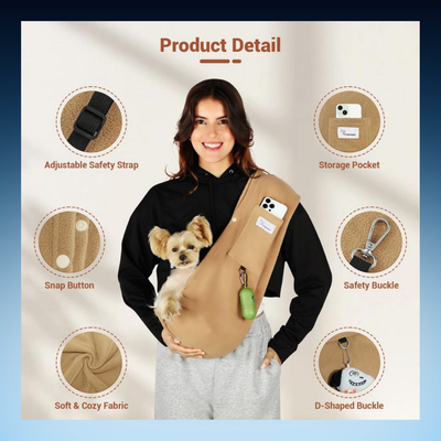 Hands-Free Pet Snuggle Sling Carrier
