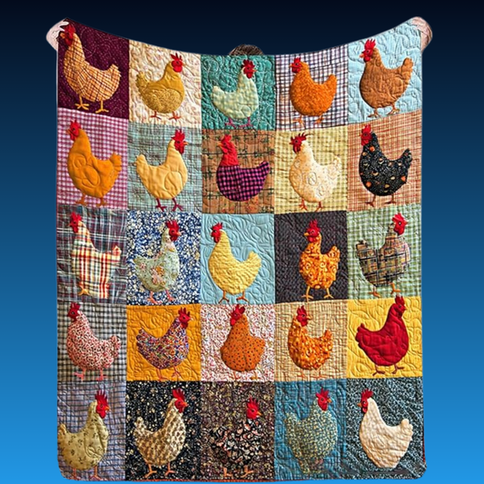 Chicken Pattern Fleece Throw Blanket (60x80 inches)
