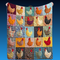 Chicken Pattern Fleece Throw Blanket (60x80 inches)