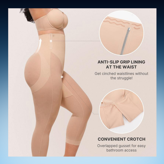 Plus Size High Waist Butt Lifting Capri Shapewear