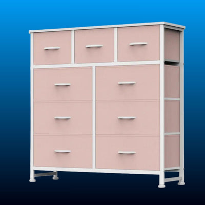 Nine Drawer Fabric Dresser