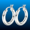 Chunky 30mm Hoop Earrings, Gold Plated