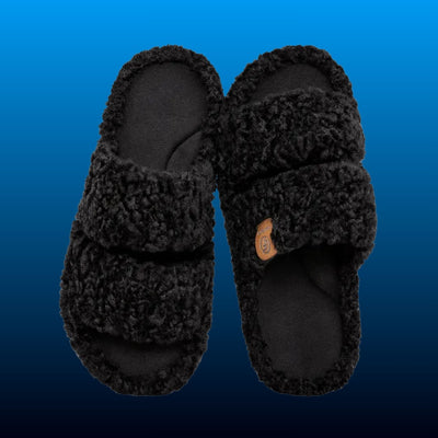 Fuzzy Open Toe House Slippers
