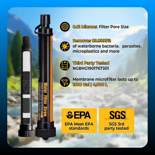 Portable Emergency Water Straw