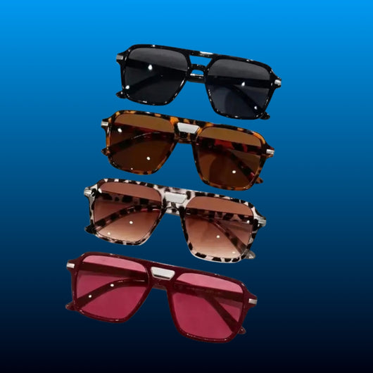 Retro Pilot Polarized Sunglasses (4 Pack)