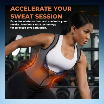 Sauna Zipper Waist Trainer Workout Vest