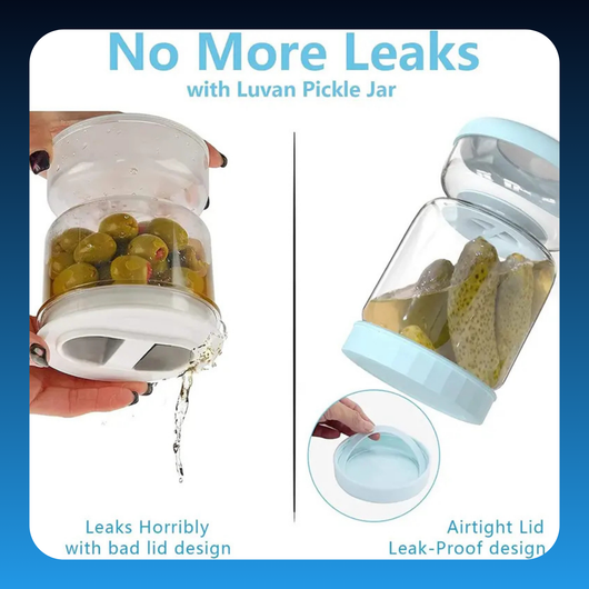 Pickle Jar with Strainer Flip