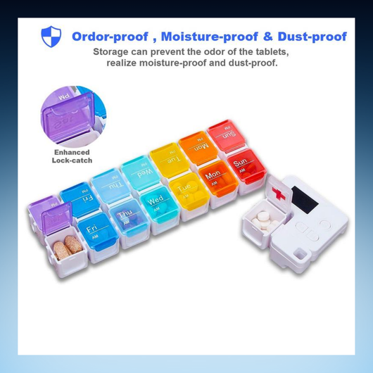 Pill Organizer with Digital Reminder Alarm
