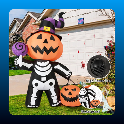 Inflatable Pumpkin Head Trick or Treater