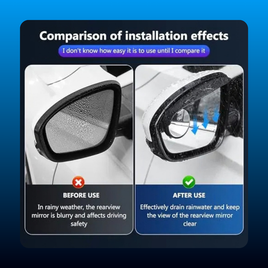 Carbon Fiber Mirror Rain Guards with Blind Spot Mirror